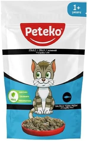Peteko Pouch Jelly Balıklı Kedi Konserve 400 Gr